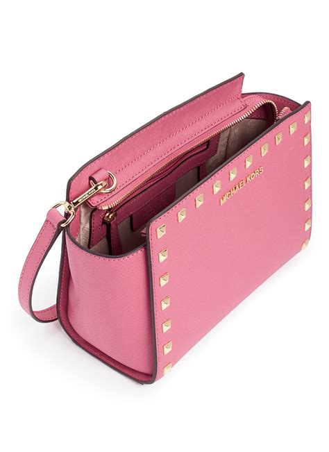 michael kors selma studded medium pink|Michael Kors selma studded.